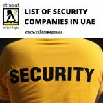 List of Security Companies  in UAE